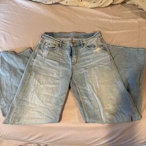 American Eagle Outfitters Blue Flare & Wide Leg Jeans